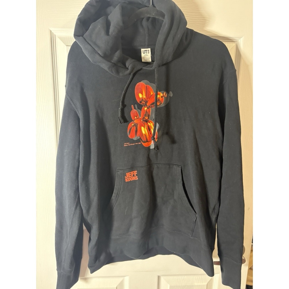 Jeff Koons Balloon Dog Hoody Black Men's Med HTF N0525200)
